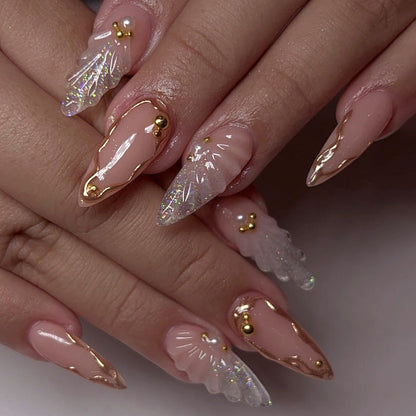 hot-selling water drop almond nail art fake nail 3D  hot-selling False Nail £ü365nails